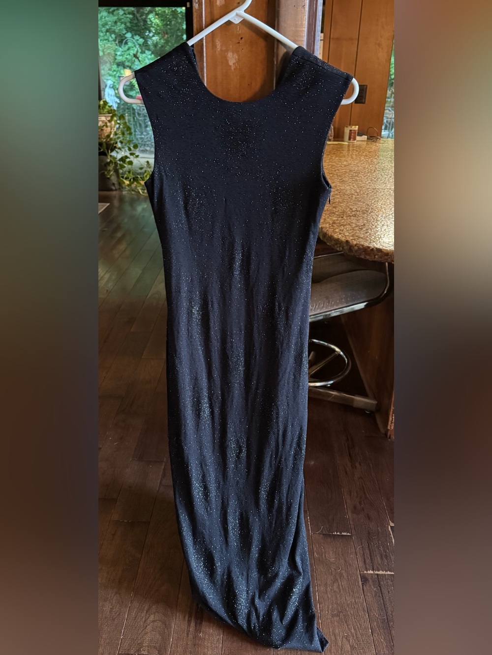David Meister long black sequin maxi dress. Size 4. Excellent condition.